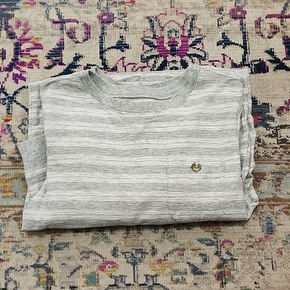 WonderKids Gray Striped Henley Long Sleeve Shirt Boys Size 5T (Per Shirt) - Picture 4 of 8